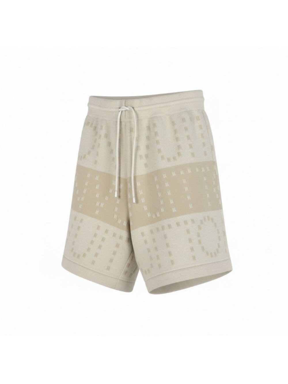 Louis Vuitton Chunky Stripe Logo Jacquard Shorts Ivory M